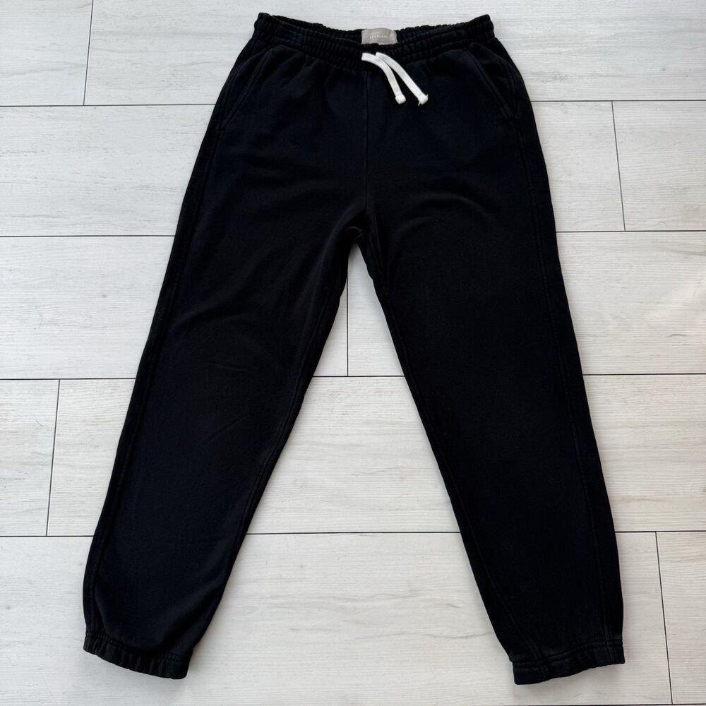 Everlane Organic Cotton Sweatpants Black Track Joggers Womens Size Small